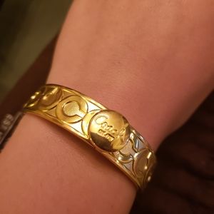 Chunky gold Coach Bracelet
